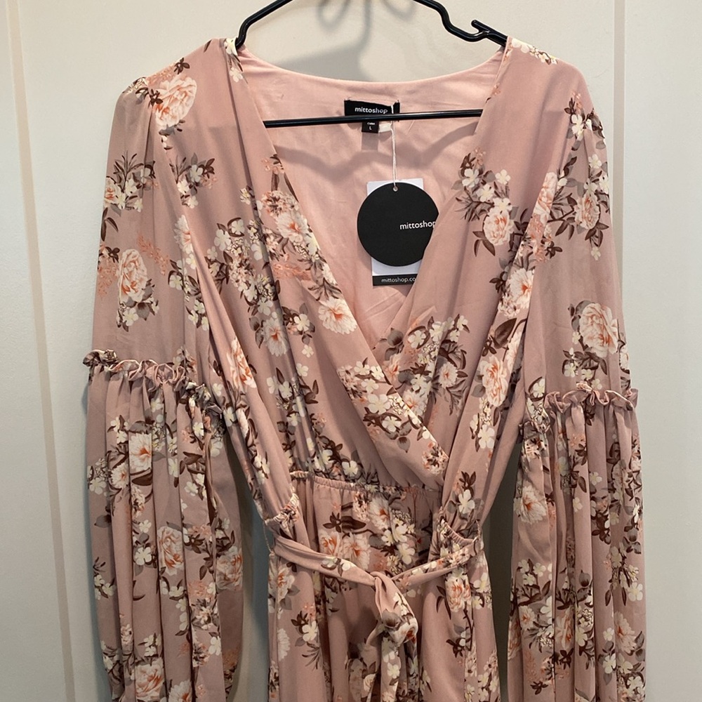 NWT Mittoshop floral wrap maxi